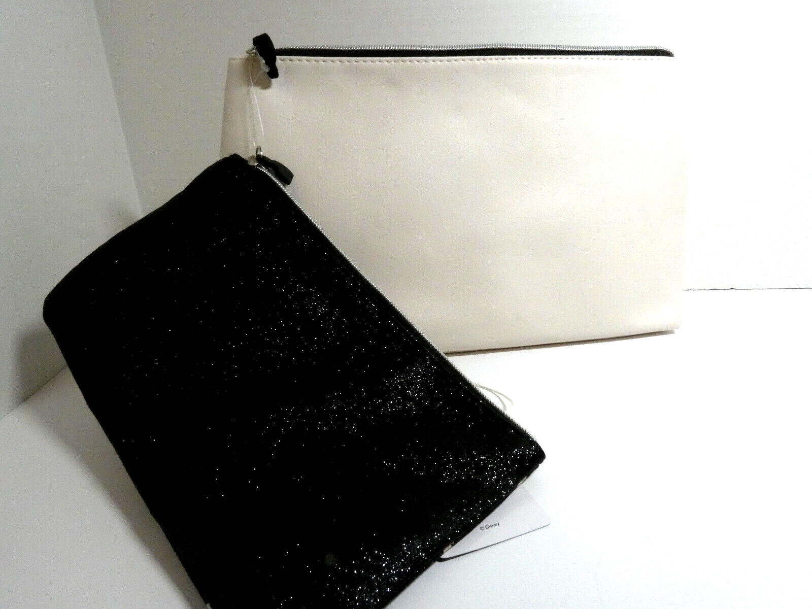 Mickey Mouse Cosmetic Bag White & Removable Pouch Disney Travel Case Makeup NWT