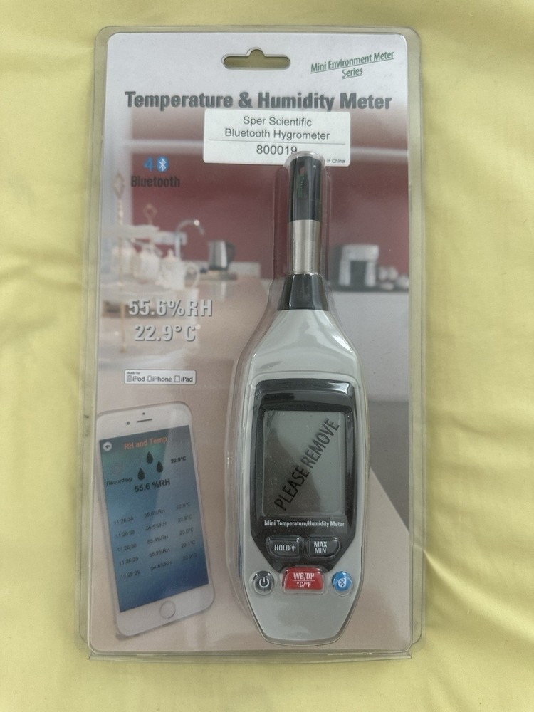 Sper Scientific Bluetooth Digital Hygrometer 800019 Temperature Humidity Meter