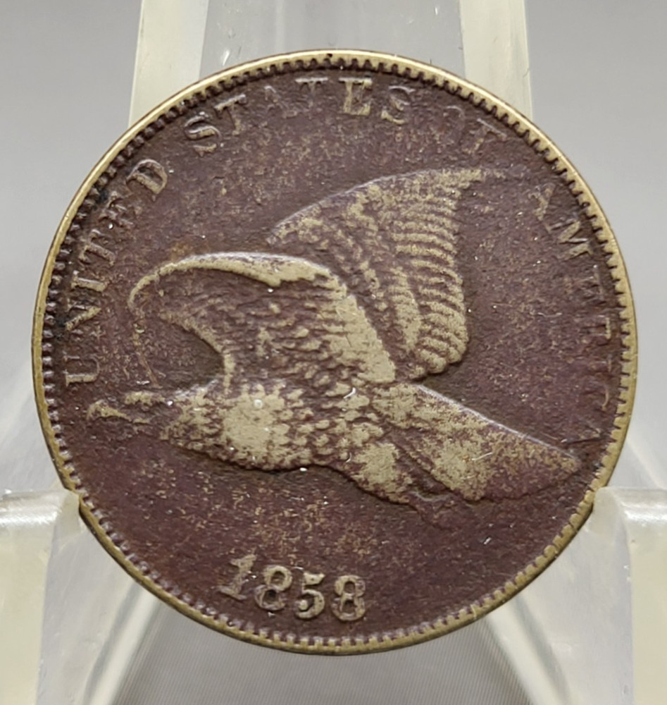 1858 U.S. Flying Eagle Cent Penny Type Coin Small Letters