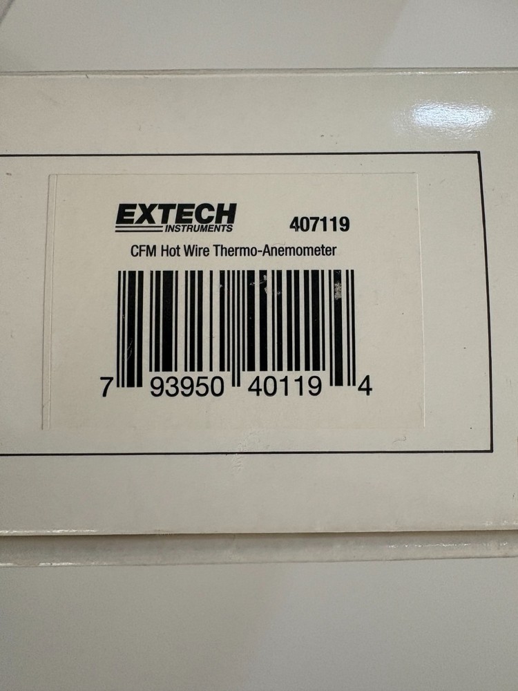 Extech 407119A Heavy Duty Hot Wire CFM Anemometer