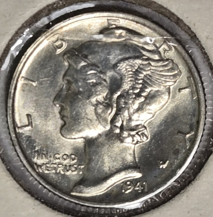 1941 10C Mercury Dime BU
