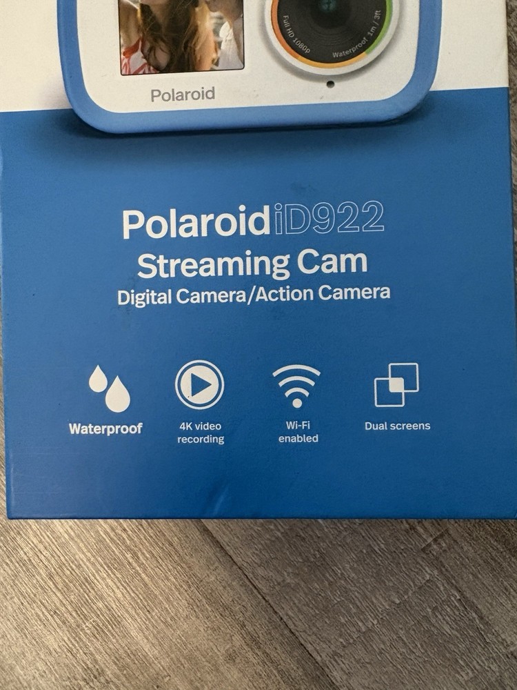 Blue Polaroid iD922 Streaming/Action 4k Digital Camera