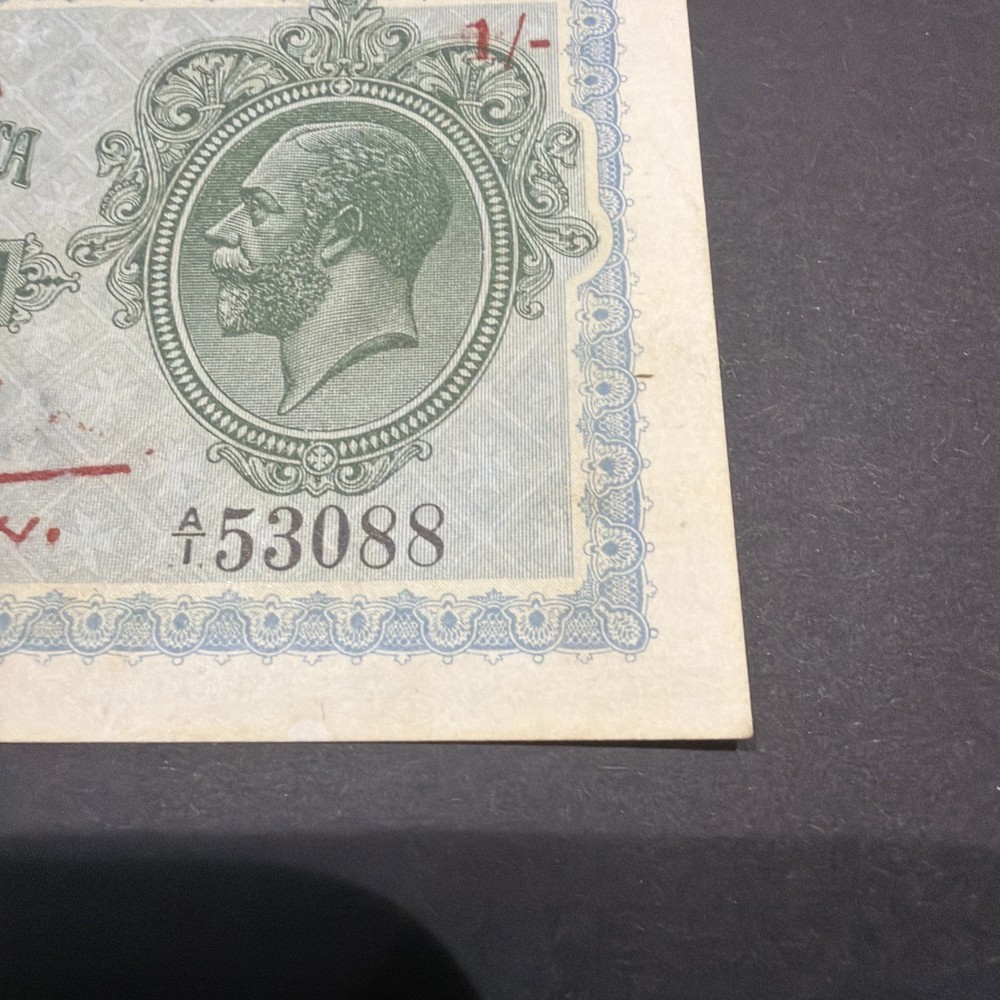 Malta 1 Shilling on Two Shillings 1918.