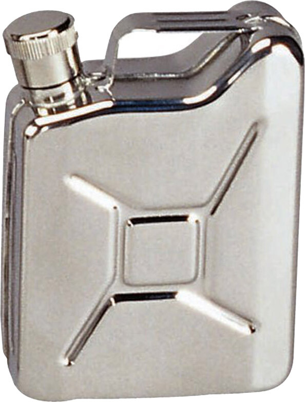 Stainless Steel Mini Jerry Gas Can Flask Liquid Fluid 6 oz.