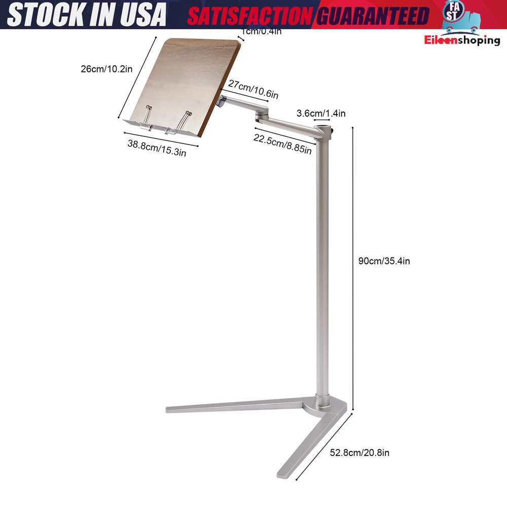 Book Stand for Reading Adjustable Textbook Stand Ergonomic Bed Book Holder
