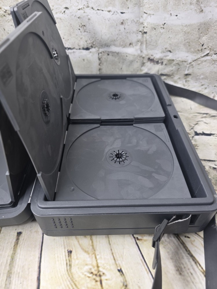 Laserline CD DVD Fold Out Storage Case 40 Disc Hard Shell Black Slide Latch Lock