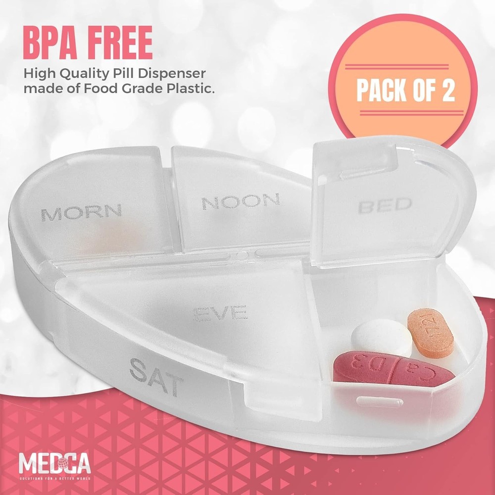 2-Pack Stackable Pill Organizers