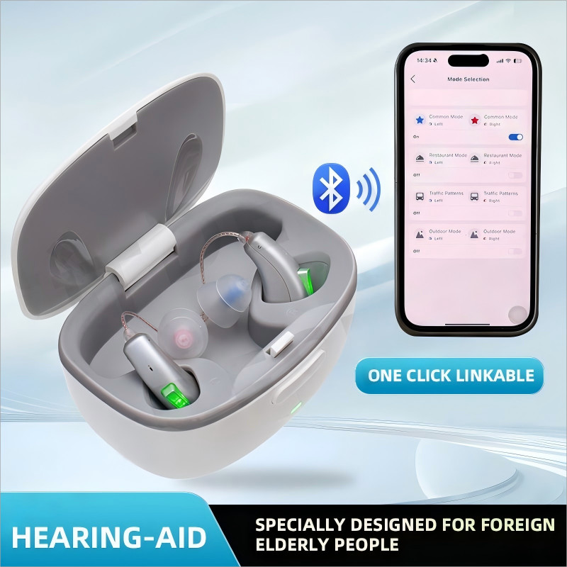 Hearing Aids Bluetooth APP Streaming Enabled Rechargeable Noise Canceling Pair