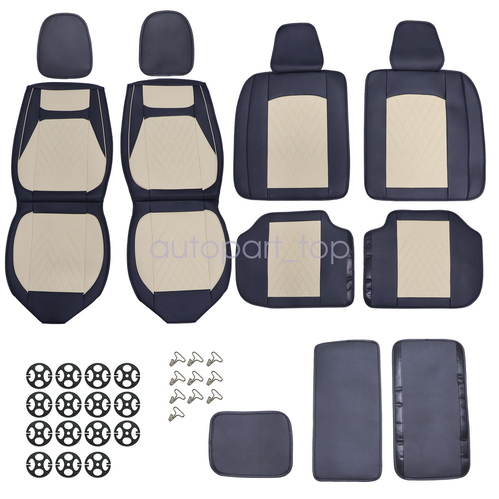 For Mercedes Benz E300 E350 E550 Full Set Front & Rear Protector Cushions Black