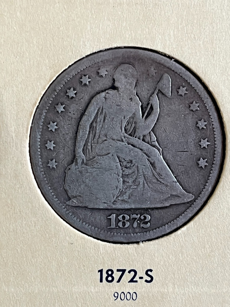 1872-S Seated Dollar