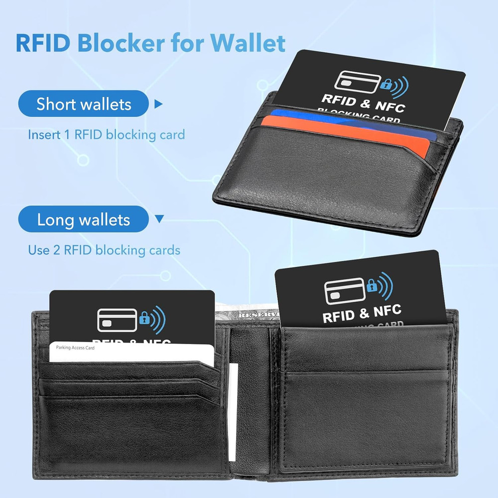 6 Pack RFID Blocking Cards, Safe Guard Card Protector for Debit Credit Card, ...