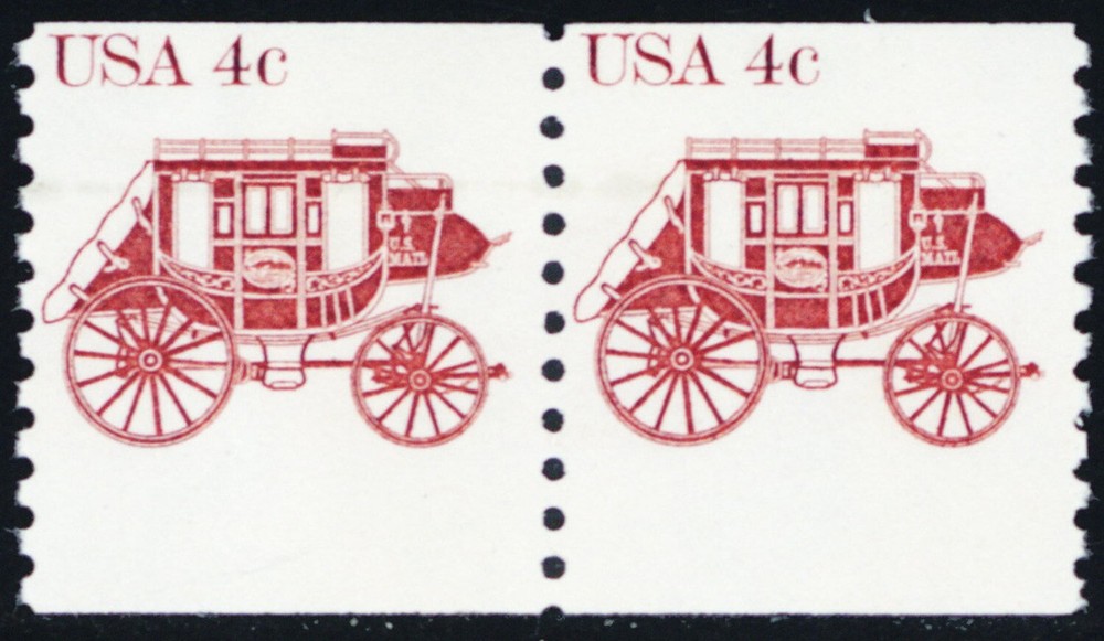 1898, Mint NH 4¢ - Miscut Error Coil Pair ** Stuart Katz