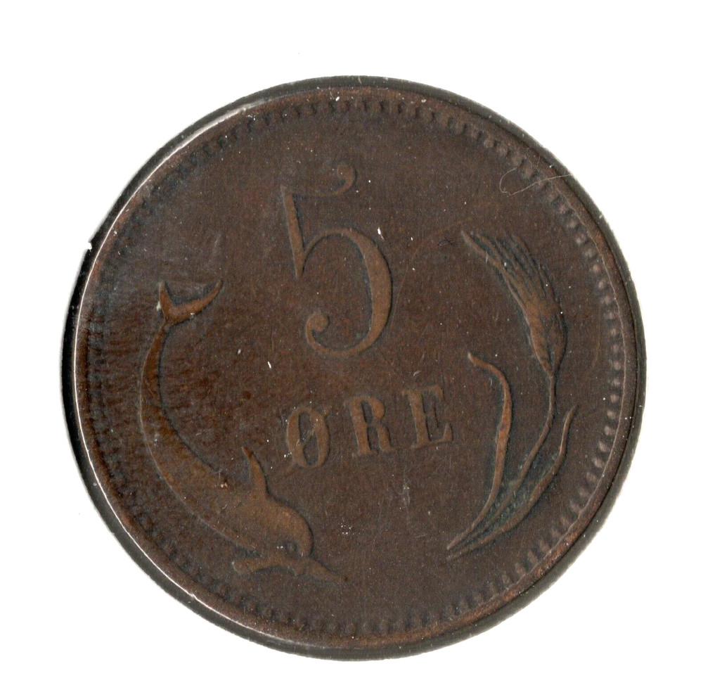 Coin Denmark 5 Øre 1884 KM794.1