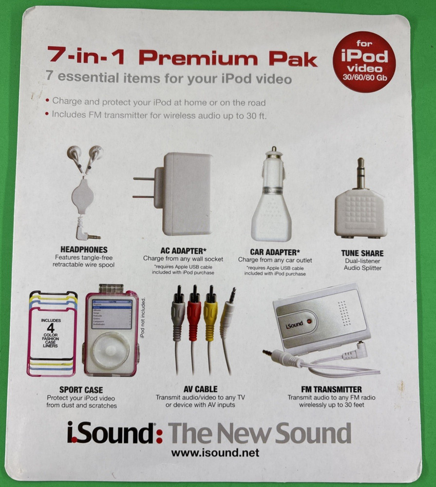 iSound: The New Sound 7-in-1 iPod Car Charging Kit Missing AC Adapter