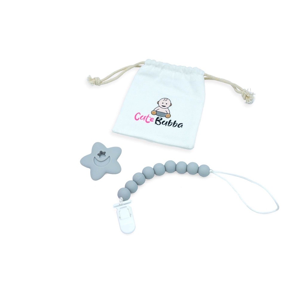 Pacifier/Teething Toy Clip + Teething Toy