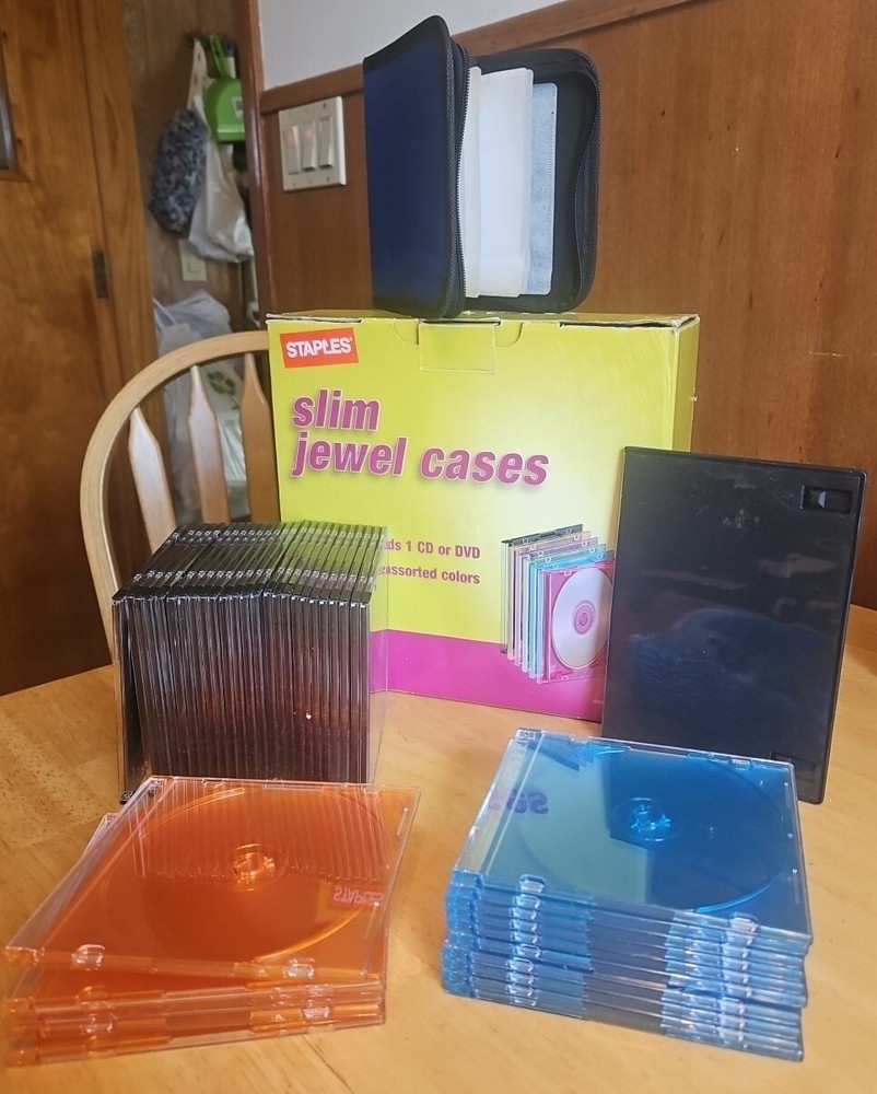 SLIM ASSORTED Color CD Jewel Cases Lot