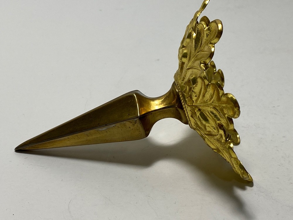 M1881, HELMET SPIKE AND OAK LEAF BASE, PRIVATE PURCHASE, INTERLOCKING SET