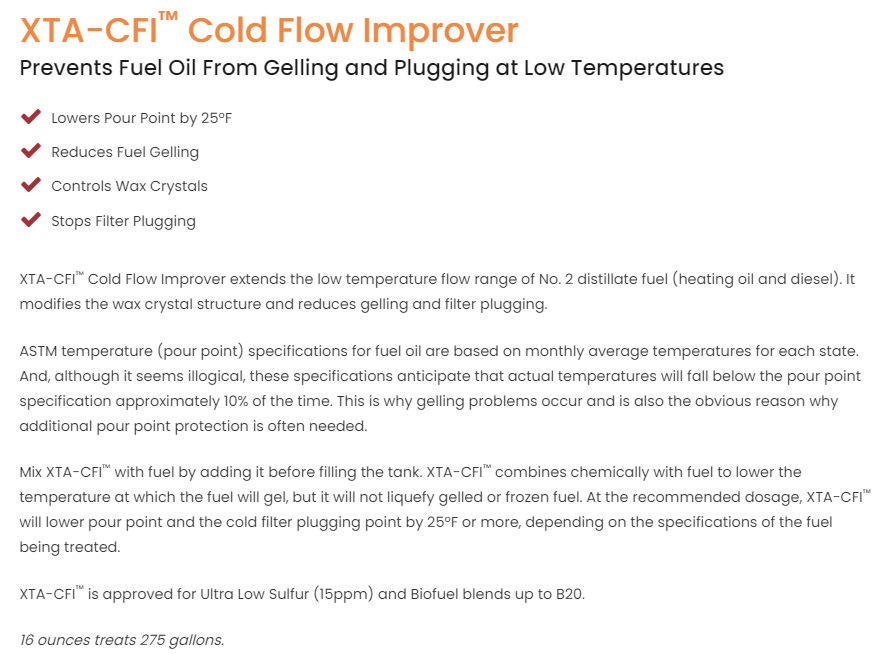 XTA-CFI Cold Flow Improver