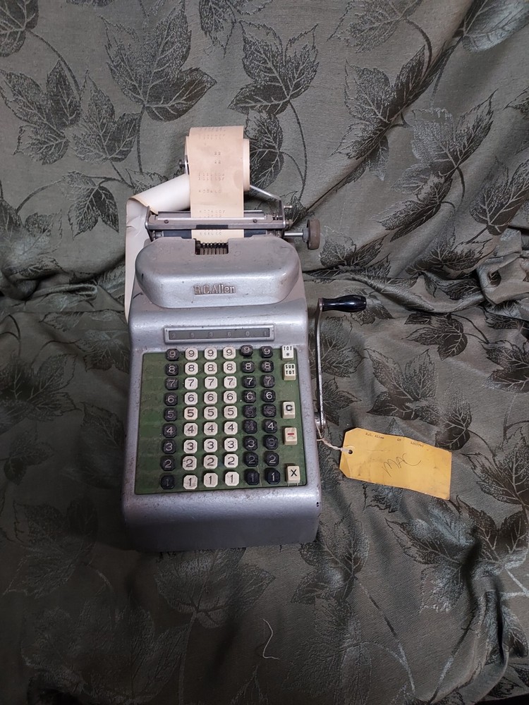 WOW!! Vintage R. C. Allen Business Machines Adding Machine Model #65!!!