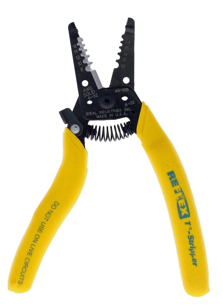 Reflex Super T Stripper 8-18AWG Solid Cable Stripping Tool Precise Cutter Yellow