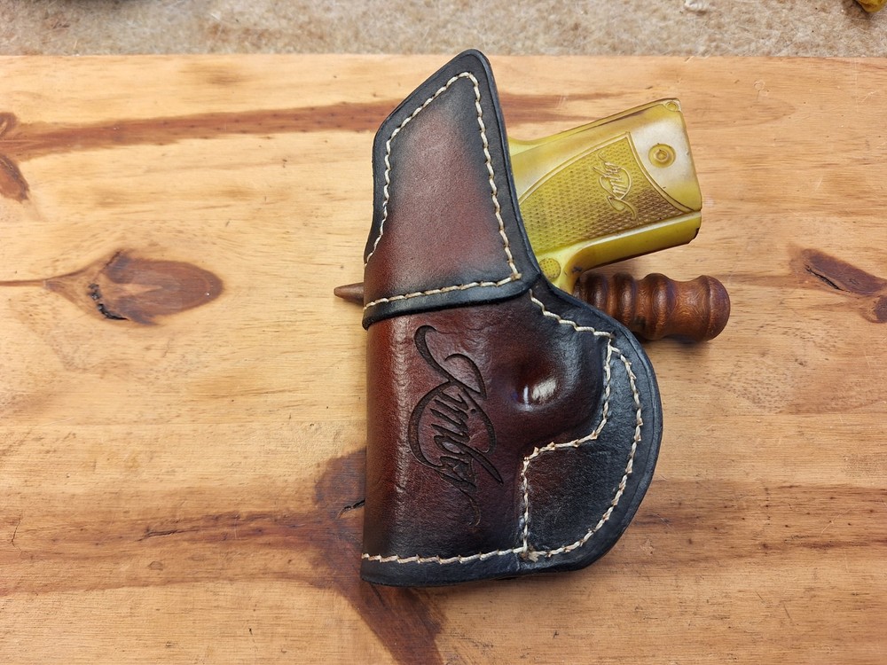 Fits Kimber Micro 9 Leather SUEDE Lined IWB Holster