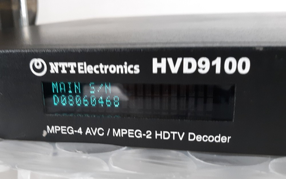 NTT Electronics HVD9100 MPEG-4 AVC/ MPEG-2 HDTV Decoder w/ Ears + Cord