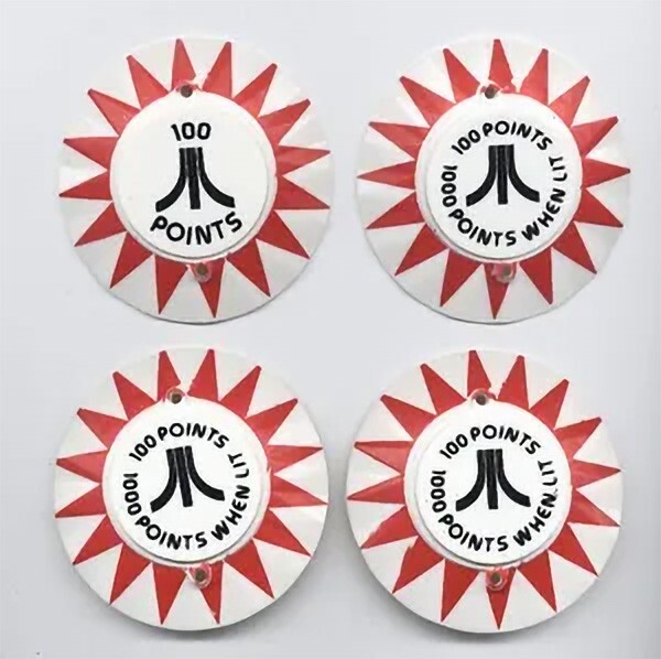 Atari Superman Pinball Machine POP BUMPER CAP SET