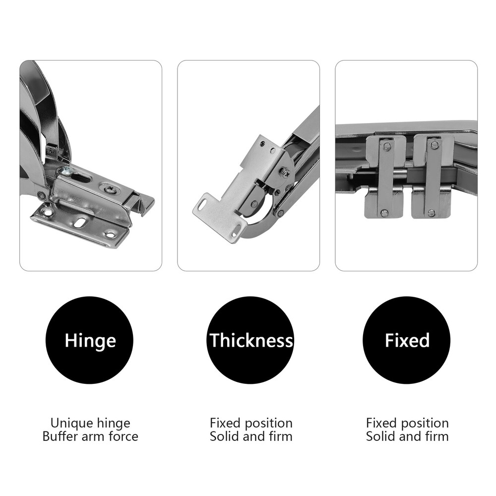 2PCS Lateral Opening Door Hinge Set 19.8lb 180° Parallel Door Sliding