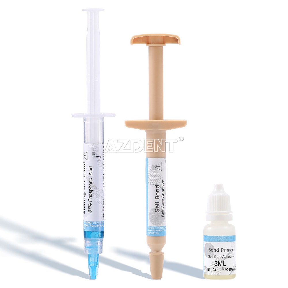 Dental Self-Cure/Light-Cure Orthodontic Adhesive Kit Primer Paste for Brackets