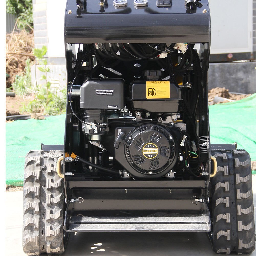 Upgraded Skid Steer Loader Tracked Loader with Grapple EPA Gasoline Engine USA