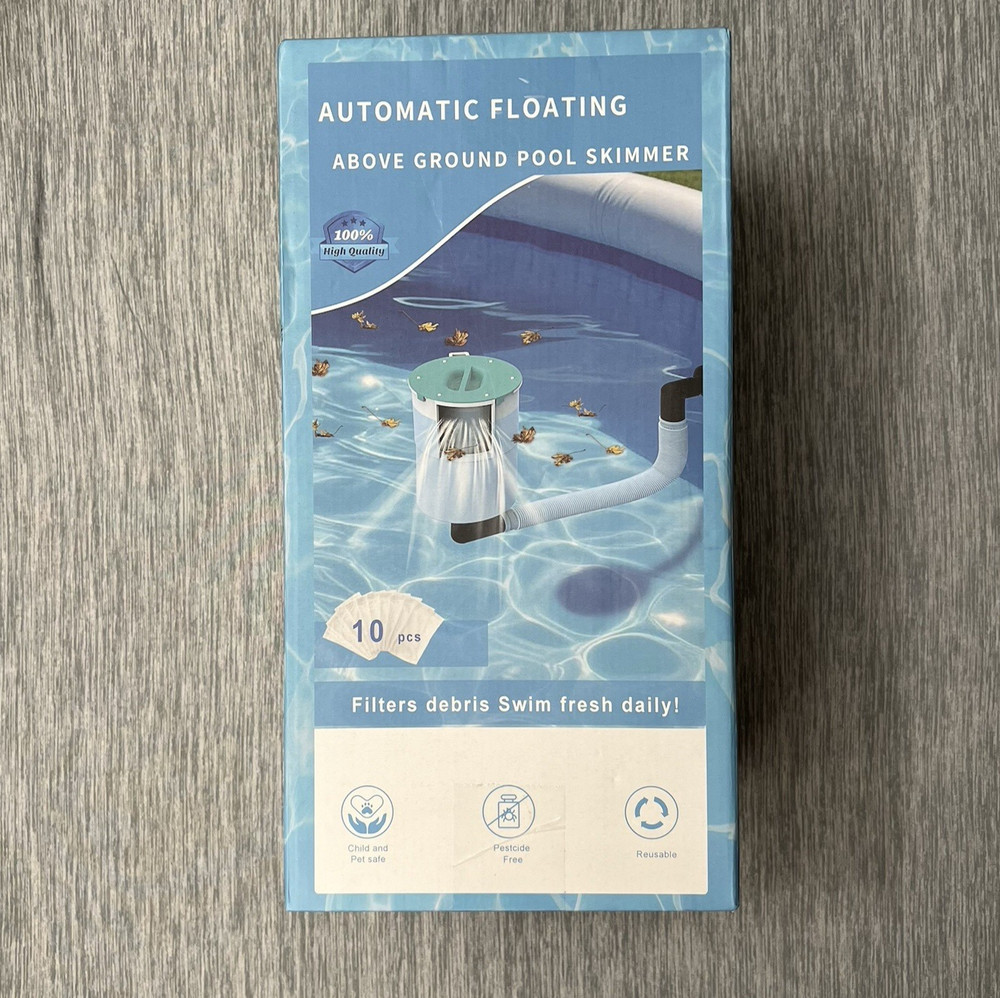 Automatic Surface Pool Skimmer - Floating Debris Catcher for Above Ground Pools