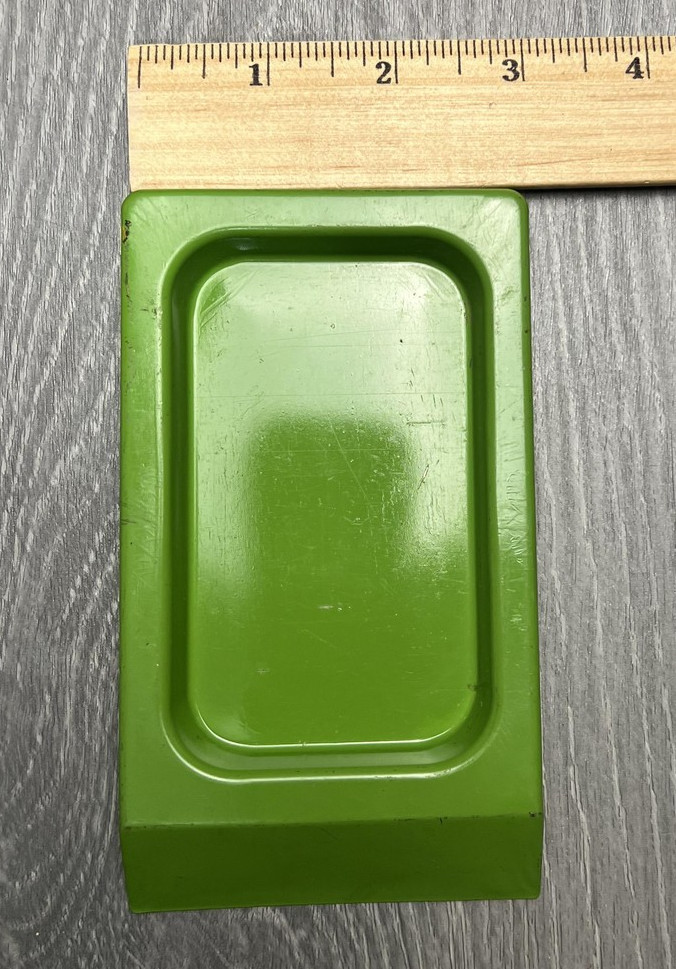 Green Metal Rectangular Tray Base Platform Replacement Part Small Size Piece