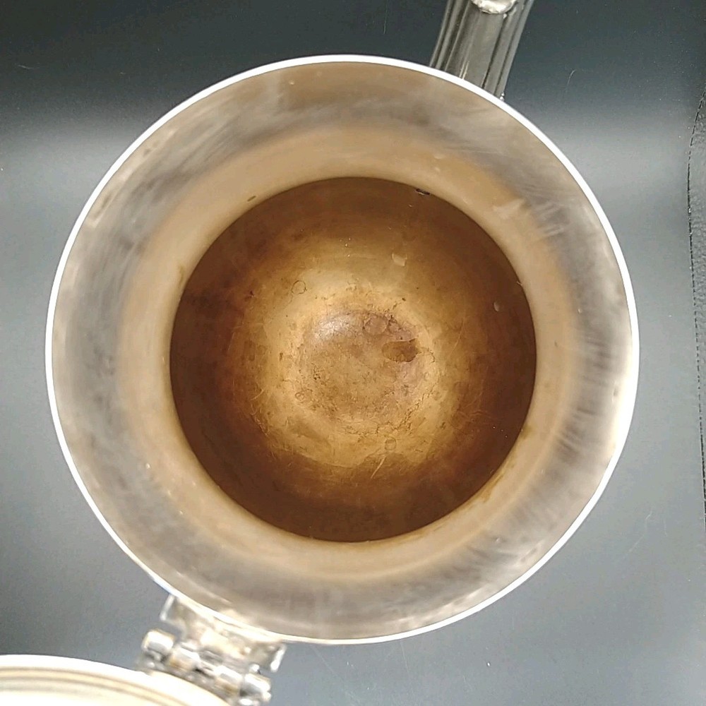 WM ROGERS Silver Plate Teapot Eagle & Star Hallmarks Footed Pineapple Vintage