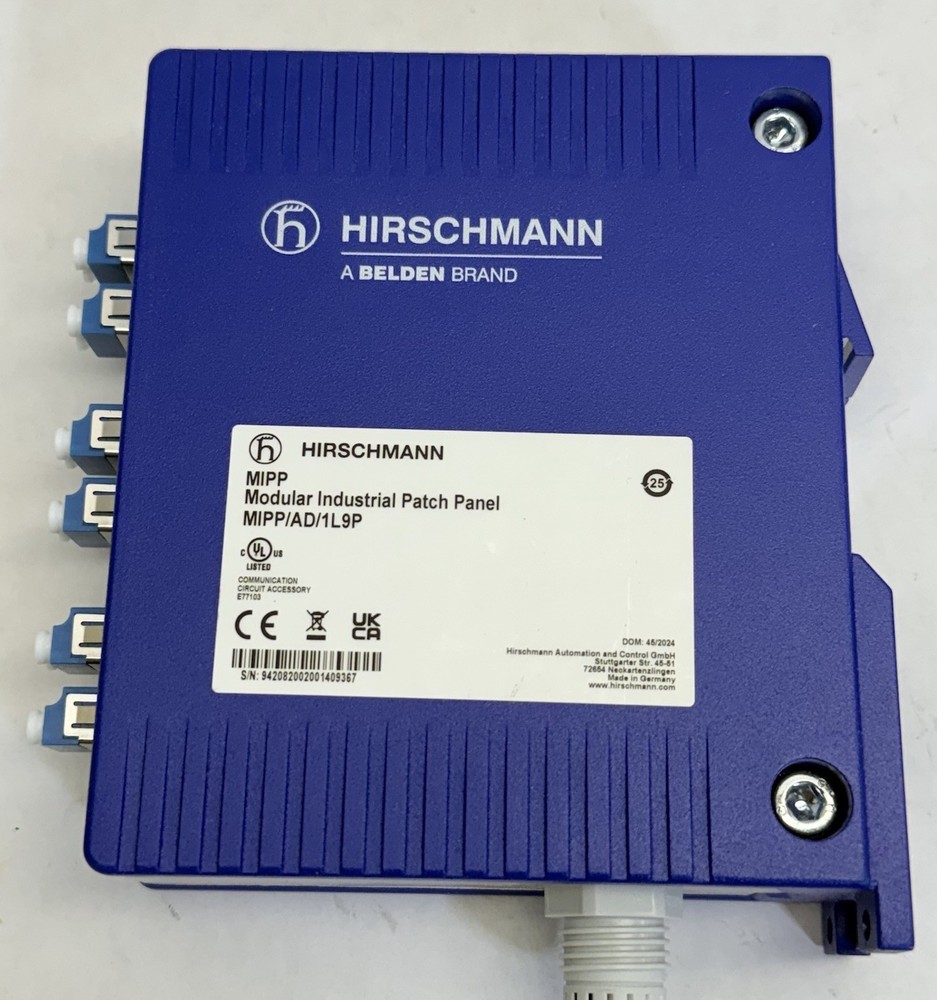 HIRSCHMANN MODULAR INDUSTRIAL PATCH PANEL MIPP/AD/1L9P