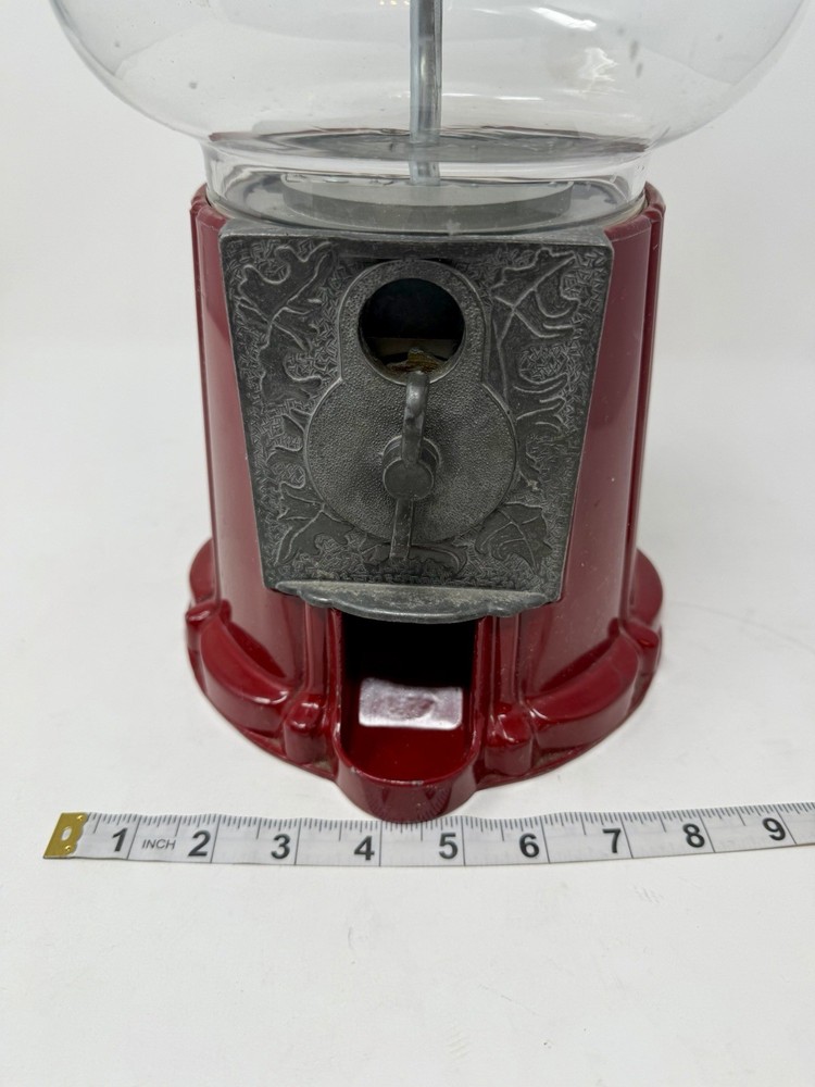 Vintage Red Gumball Machine - 15" TALL - UNTESTED
