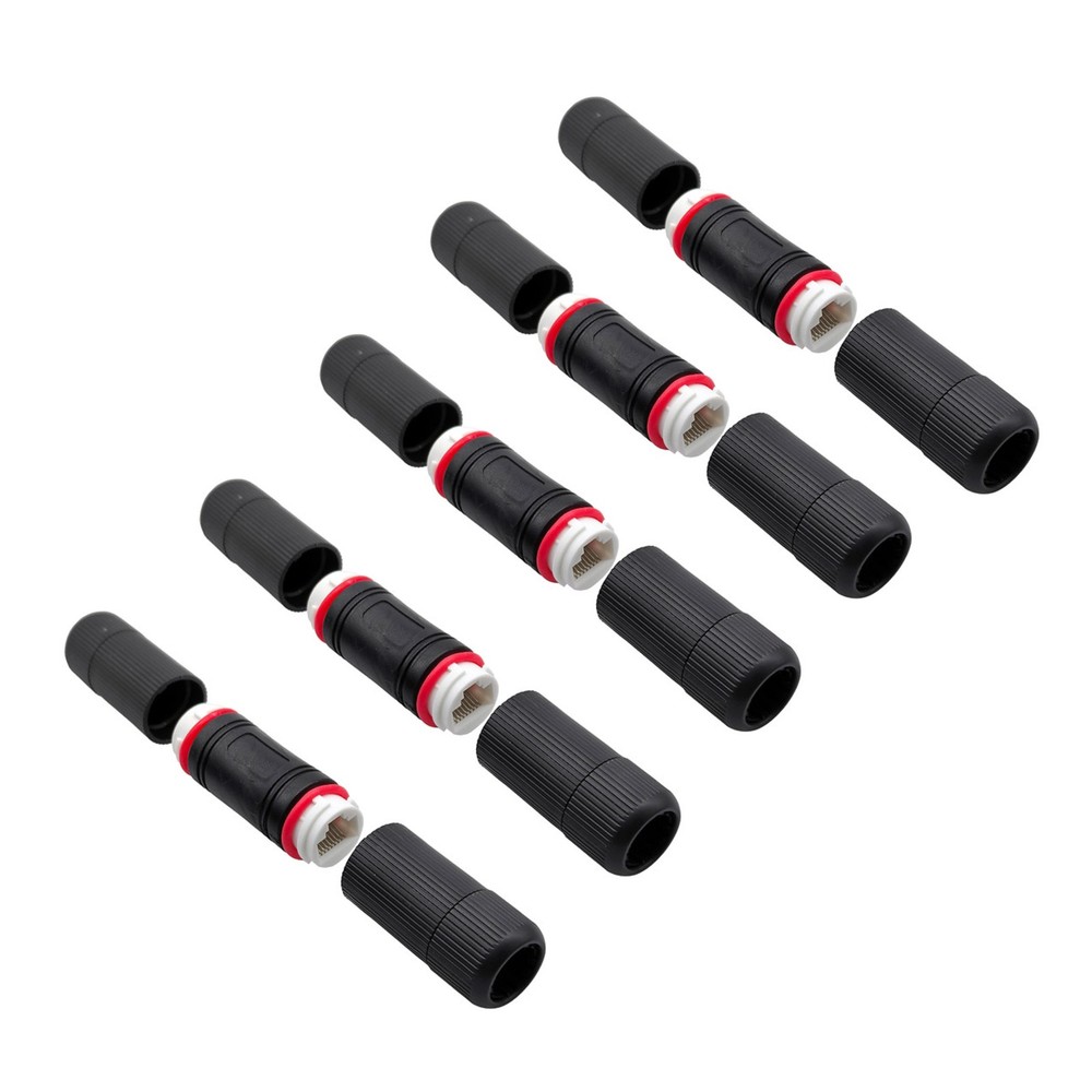 Double Head RJ45 Waterproof Ethernet Network Cable Connector Coupler Adapter