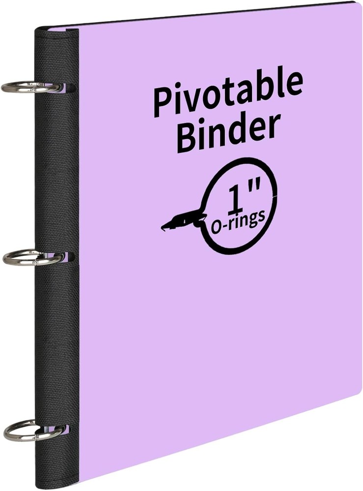 360° Pivotable 3 Ring Binder, Soft 1 inch Binders 3 Ring,