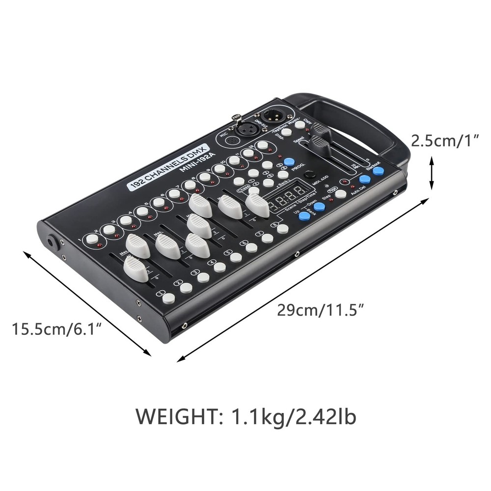 DMX Controller - 192 Channel DMX Light Controller for Led Lights