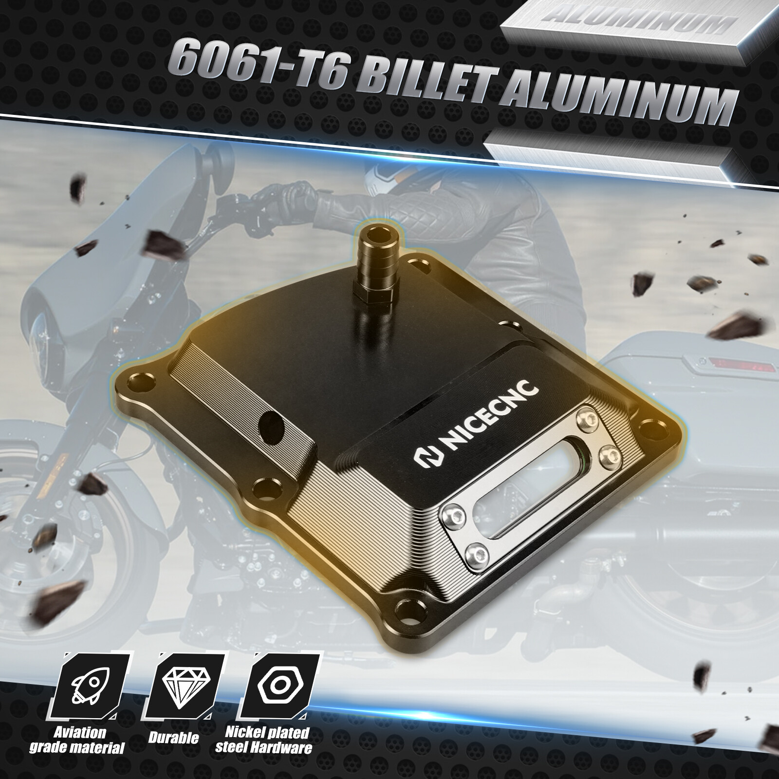 CNC M8 Gearbox Transmission Top Cover For Harley Street Glide FLHX /FLHXS 17-22