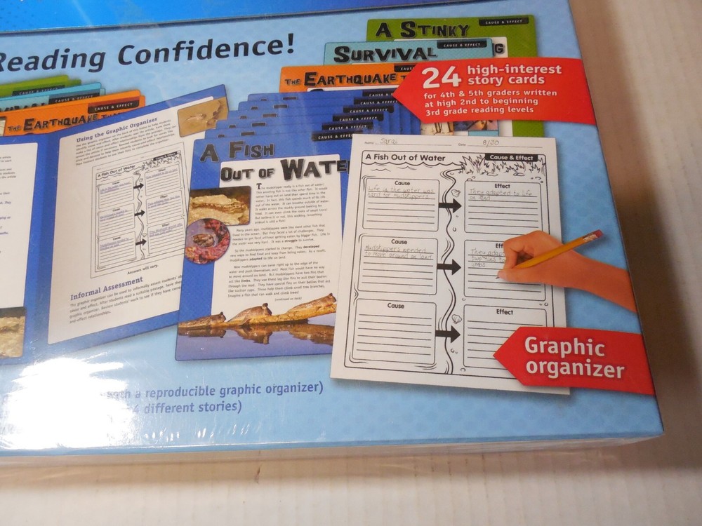 Lakeshore High-Interest Intervention Reading Folders Cause Effect Grades 9+ New