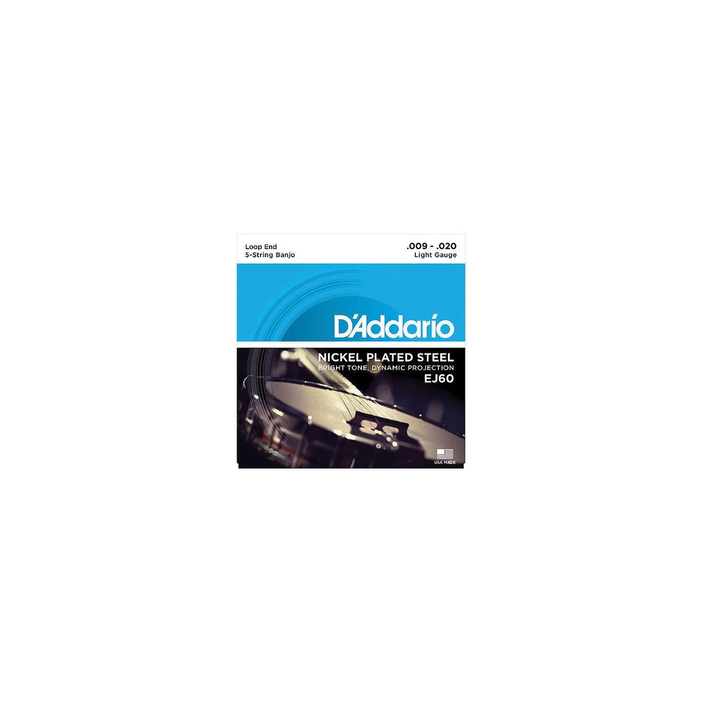 D'Addario EJ60 Banjo Nickel Light 9-20 String Set