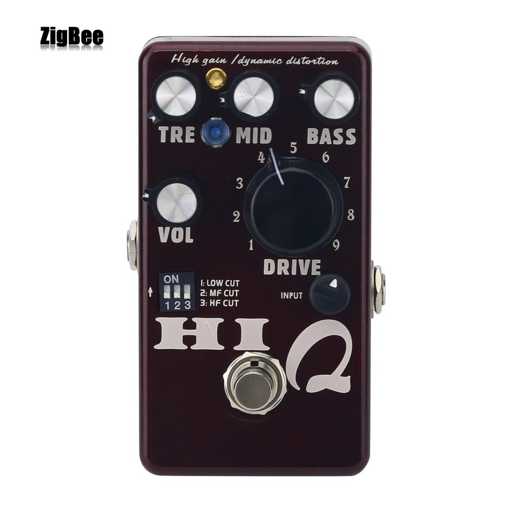 Electric Guitar Distortion Overload Effects Pedal High Gain Dynamic Effector