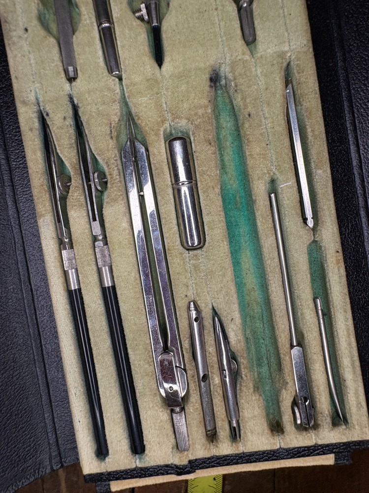 Drafting Tools, Vintage GR 10 Drafting Kit, Germany Engineer Architect Drawing