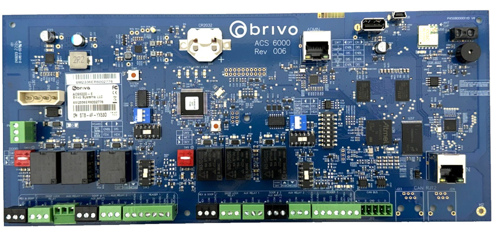 Brivo ACS6000-MBE Rev 006 Two-Reader Ethernet Control Board (Board Only) Access