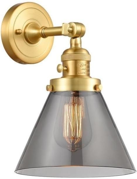 Innovations 43 Large Cone 1-Lt Sconce w/Switch, S Gold/Plated SM - 203SW-SG-G43