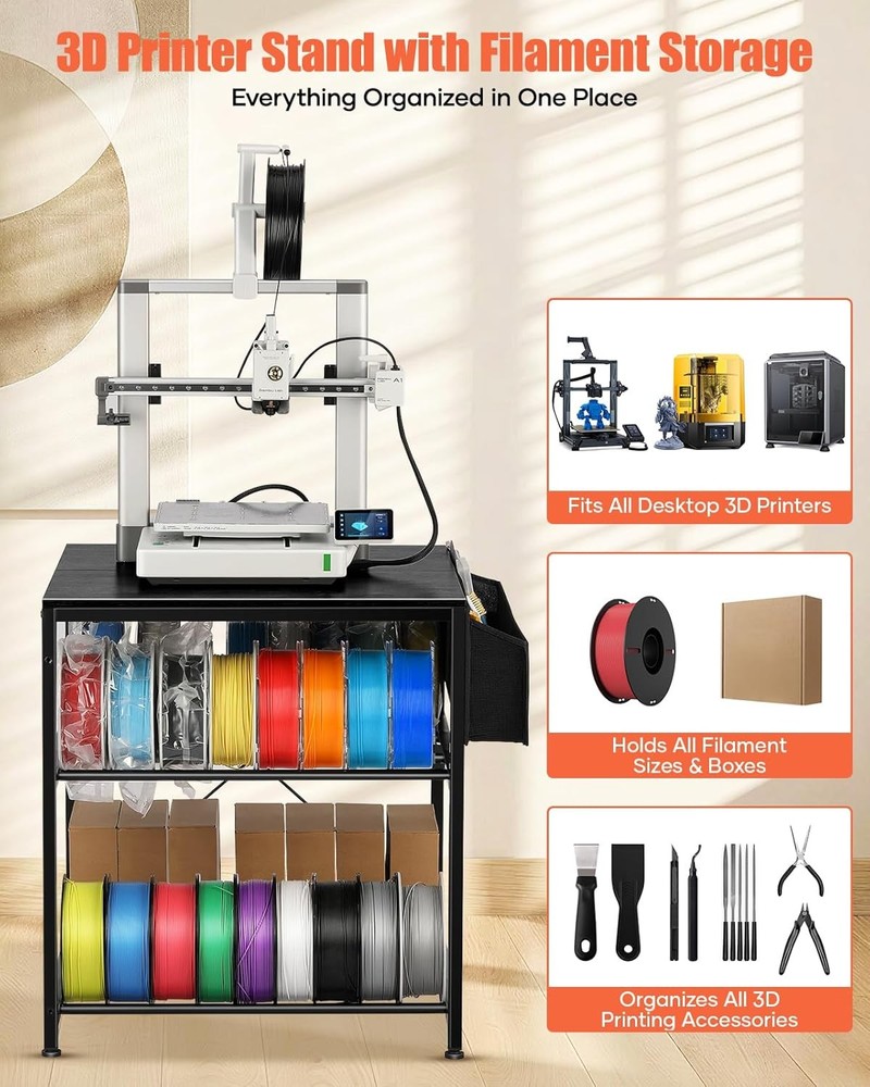 3D Printer Stand W/ Filaments Storage 3D Printer Table Filament Storage Rack