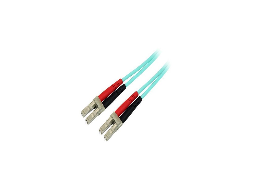 StarTech.com 450FBLCLC2 Aqua OM4 Duplex Multimode Fiber – 2m / 6 ft – 100 Gb – 5