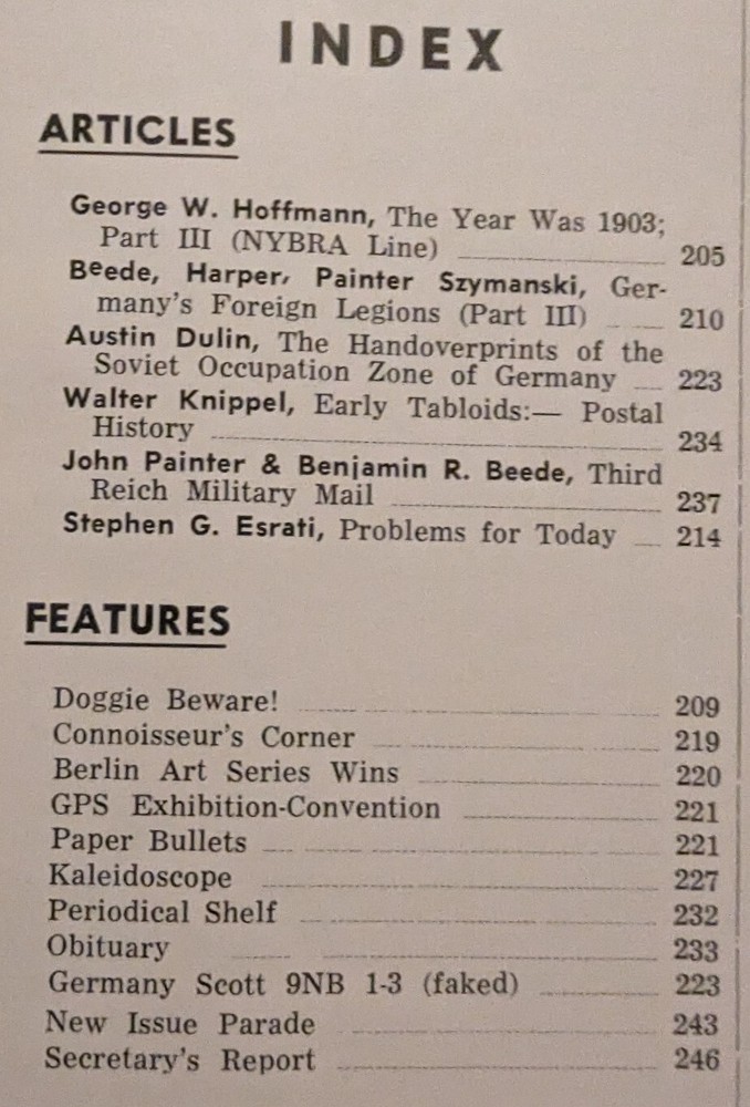 German Postal Specialist May 1968 Third Reich Military Mail Early Tabloids