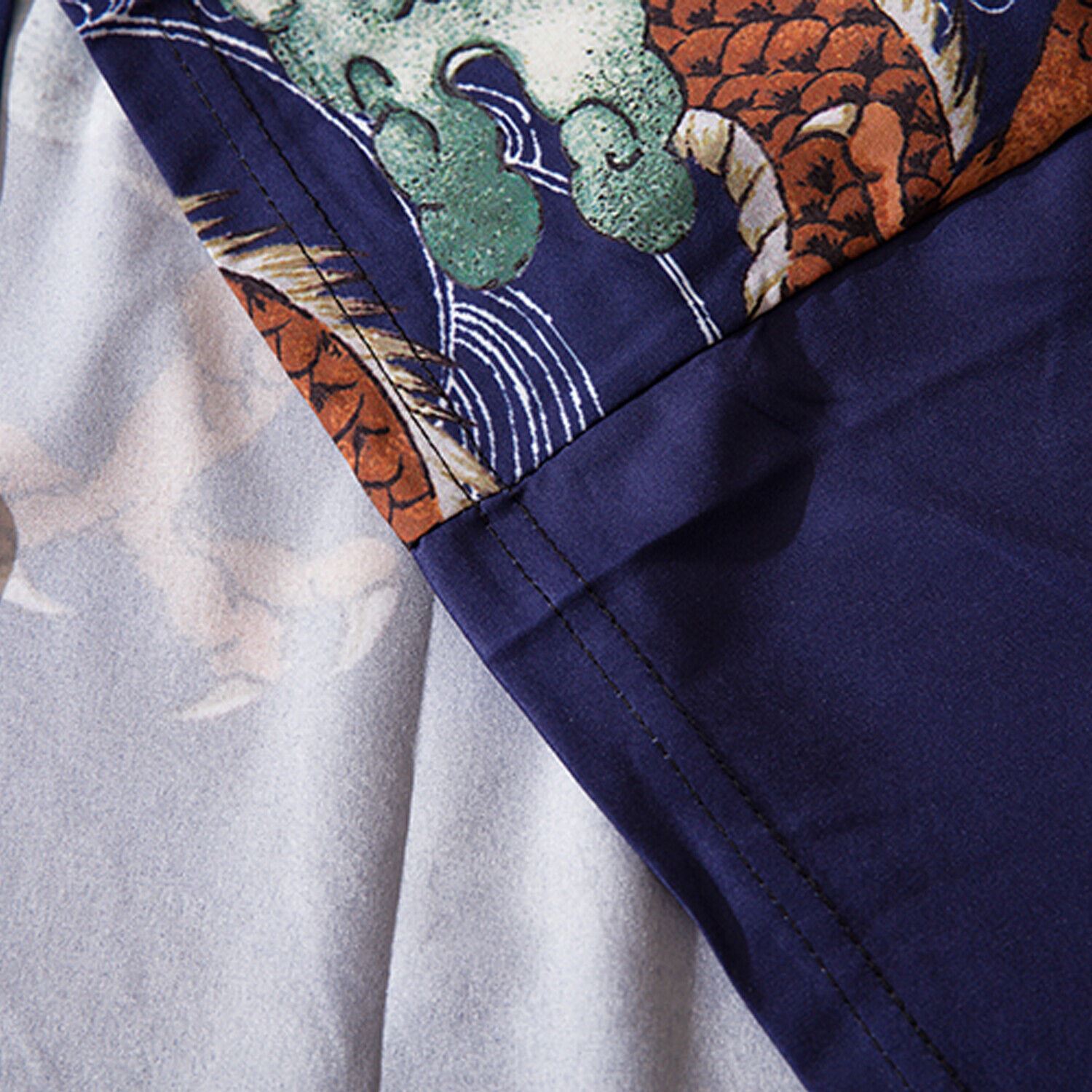 Niepce Men's Flying Dragon in The Clouds Graphic Japanese Kimono Cardigan