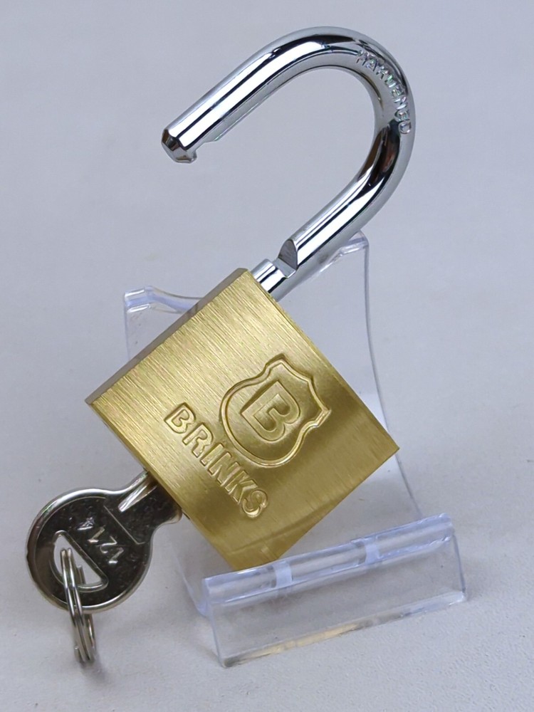 BRINKS Solid Brass Body KEYED LOCK, Weather Resistant, CUT RESISTANT to 2,400lbs